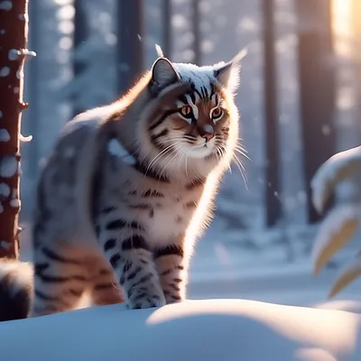 кошка во время снегопада, картина зимнего кота, кошка, зима фон картинки и  Фото для бесплатной загрузки