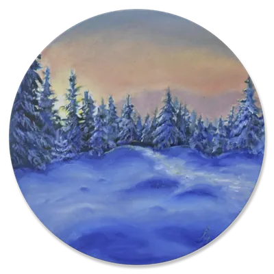 Картина «Зимний лес.» Холст, Масло 2022 г.