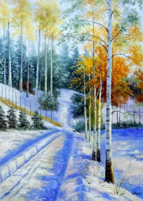 Зимний лес - Реализм