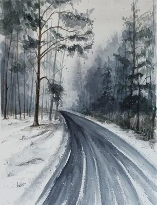 Зимний лес» картина Рычкова Алексея маслом на холсте — заказать на ArtNow.ru