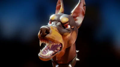 Color Cartoon of an Angry Doberman Stock Illustration - Illustration of  style, attitude: 71593667