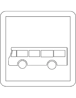 дорожный знак автобусная остановка на улице в солнечный день для текста  Стоковое Изображение - изображение насчитывающей знак, движение: 247392955