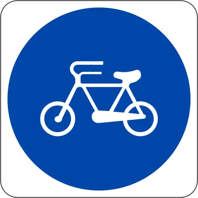 Шоссе Код Дорожный знак Велосипедная дорожка Сегрегация, Велосипед, синий,  текст, предупреждающий знак png | Klipartz