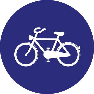 Дорожный Знак Используется В Швеции - Дорожка Для Велосипедистов И Мопедов.  Фотография, картинки, изображения и сток-фотография без роялти. Image  49799990