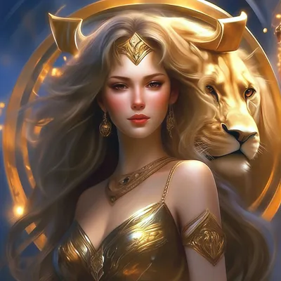 Знак зодиака лев девушка, красивая …» — создано в Шедевруме