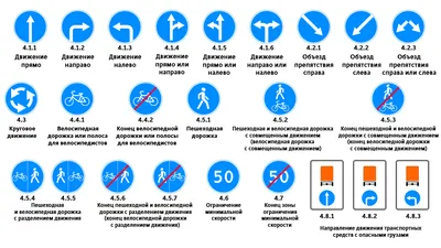 Дорожные знаки: группы дорожных знаков с пояснениями и картинками