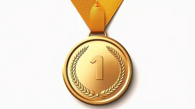 Золотая медаль в руке Stock-Foto | Adobe Stock