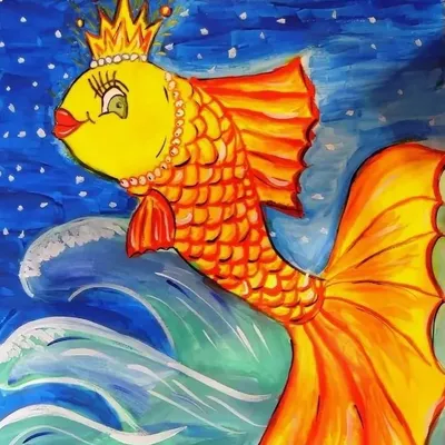 Рисунок Золотая рыбка №106901 - «Сказки родного края» (05.01.2024 - 03:03)