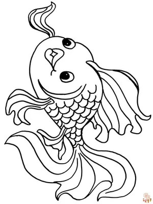 Золотая рыбка рисунок акварель - 94 фото