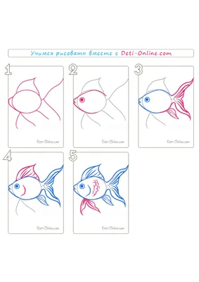 Иллюстрация Золотая рыбка в стиле детский, книжная графика, реклама