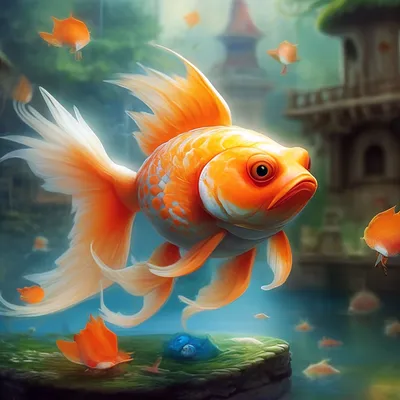 Рисунок Золотая рыбка №375660 - «Сказки родного края» (10.02.2023 - 22:52)