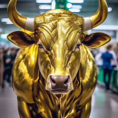 Золотой бык, фотореализм, мускулистый…» — создано в Шедевруме