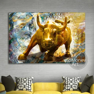 Гигантский золотой бык на …» — создано в Шедевруме