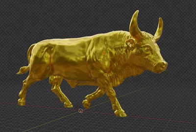 Золотой бык Векторное изображение ©deskcube 7888936