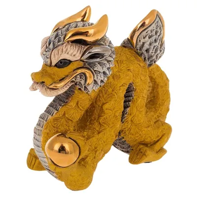 30 см удачливый золотой дракон китайский зодиак двенадцать статуя золо –  acacuss