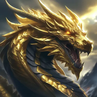 Золотой дракон, великолепный в лучах…» — создано в Шедевруме