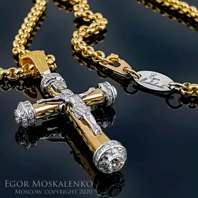 Золотой крестик с Иисусом - Monte Cristo