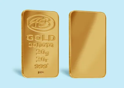 Золотые слитки 20 грамм 999 пробы от производителя. АЮЗ.