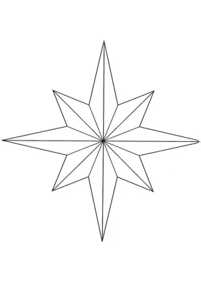 Шаблон для вырезания «Снежинка со звездой»