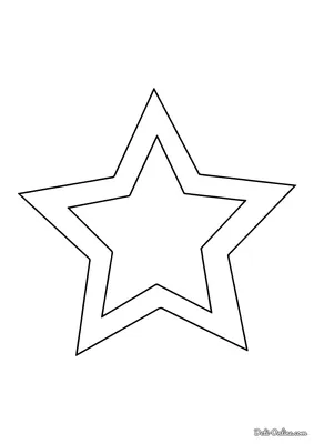 Раскраска Пятиконечная звезда распечатать или скачать