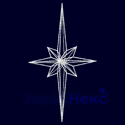 Светодиодная новогодняя фигура ЭРА ENGEV-02 елочная верхушка Звезда 21 см  220V